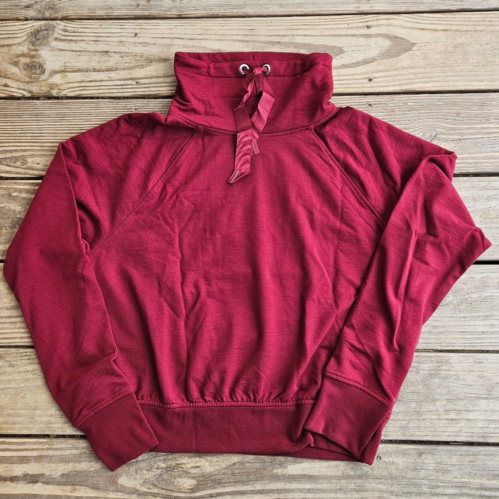 Victoria Sport Desire Burgundy Red Funnel Neck Pullover LARGE